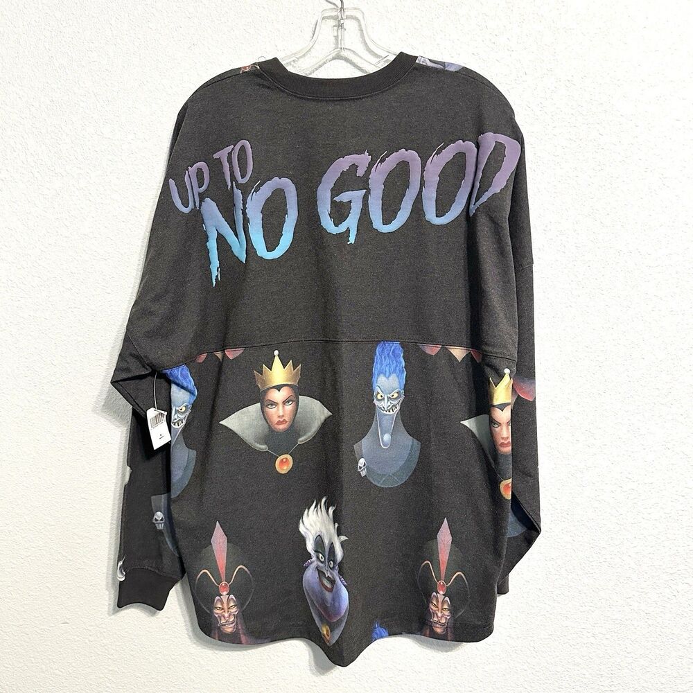 Disney Villains Spirit Jersey Up To No Good Sweatshirt Size Medium Long Sleeve - Picture 2 of 9